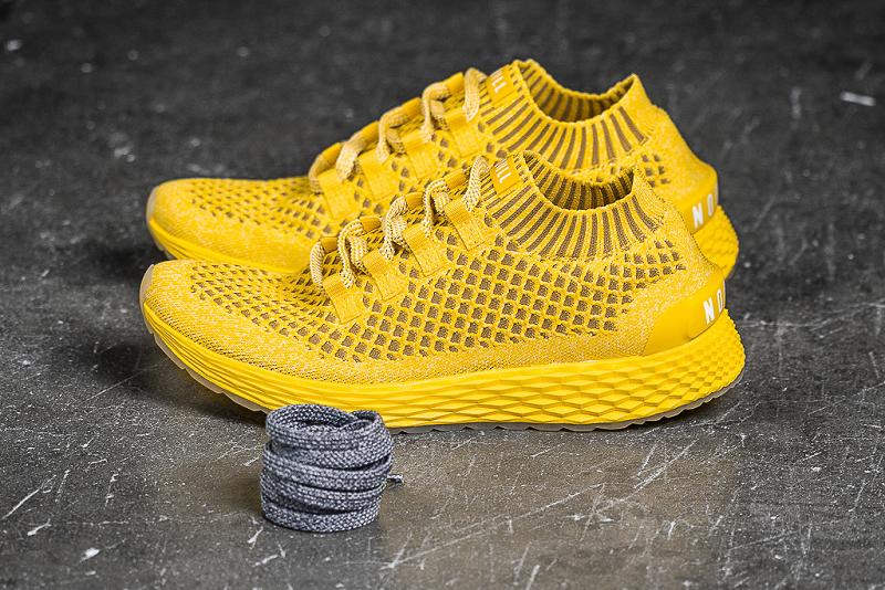 Nobull Drop Knit Runner Women's Running Shoes Lemon | USA N1741W